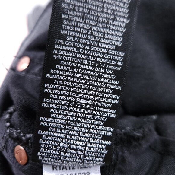 7 For All Mankind The Straight Leg Distressed Stretch Grunge Punk Emo Jean 32x30 - Picture 9 of 13